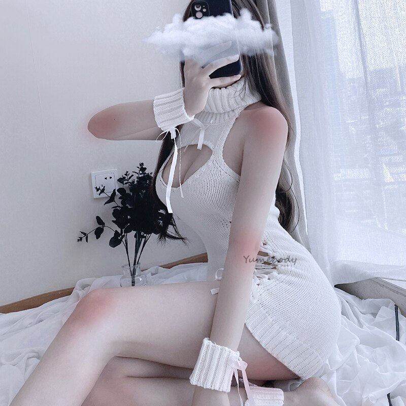 LaceTempt™ Sweater Mini Dress