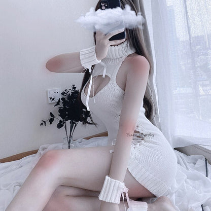 LaceTempt™ Sweater Mini Dress