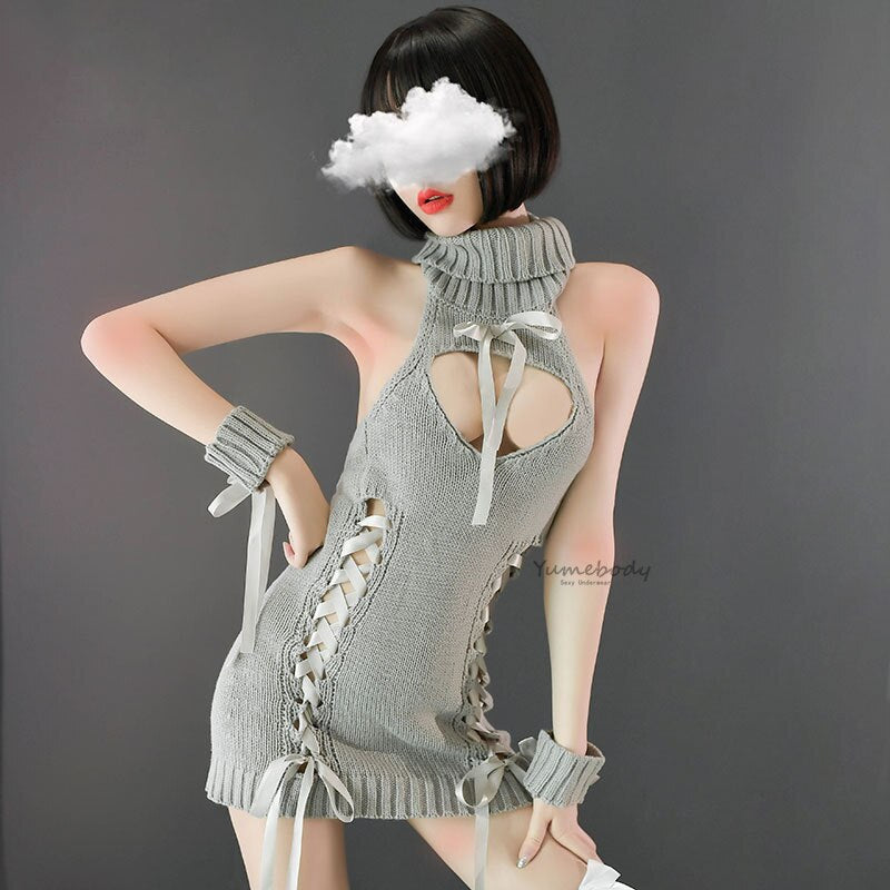 LaceTempt™ Sweater Mini Dress