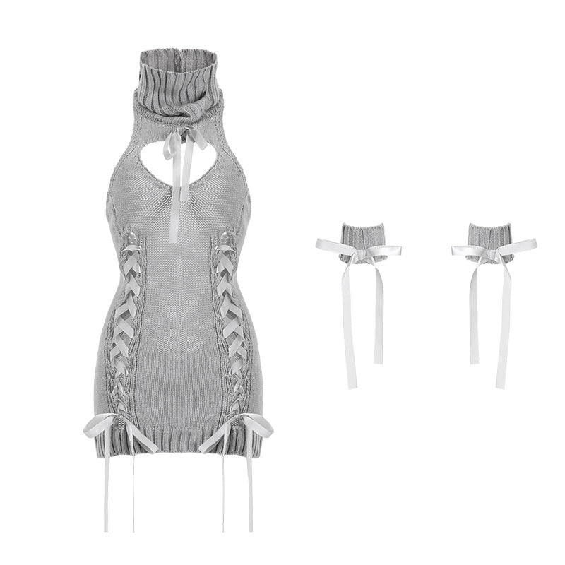 LaceTempt™ Sweater Mini Dress